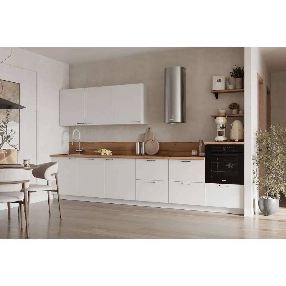 Фото Кухонный гарнитур Лизет Арника 00-00285731а 360x240x60 см ЛДСП цвет белый Фото Кухонный гарнитур Лизет Арника 00-00285731а 360x240x60 см ЛДСП цвет белый