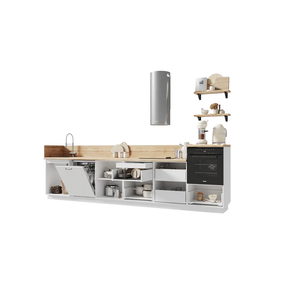 Фото 5 Кухонный гарнитур Лизет Арника 00-00285732а 360x240x60 см ЛДСП цвет белый