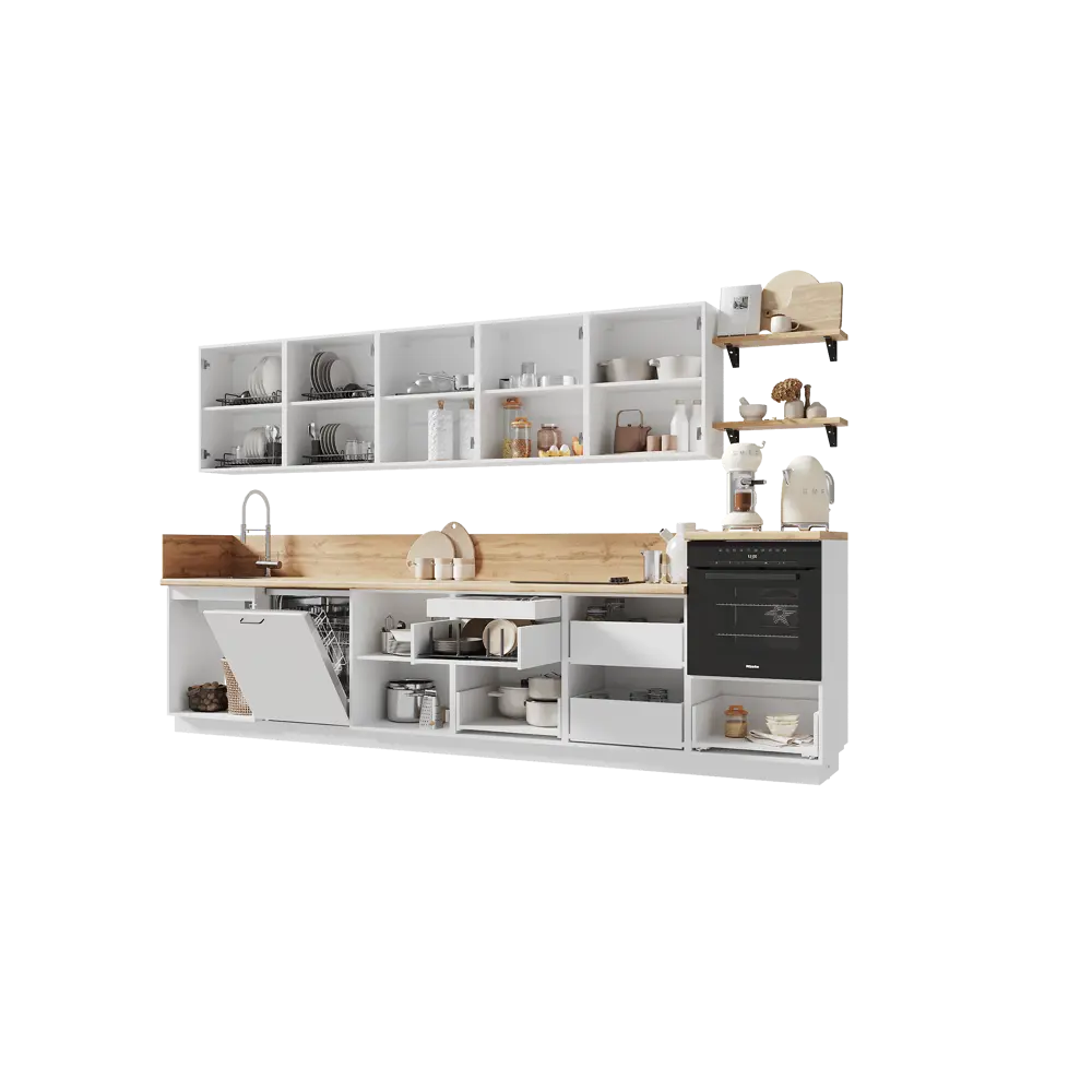 Фото 5 Кухонный гарнитур Лизет Арника 00-00286029а 360x240x60 см ЛДСП цвет коричневый Фото 5 Кухонный гарнитур Лизет Арника 00-00286029а 360x240x60 см ЛДСП цвет коричневый