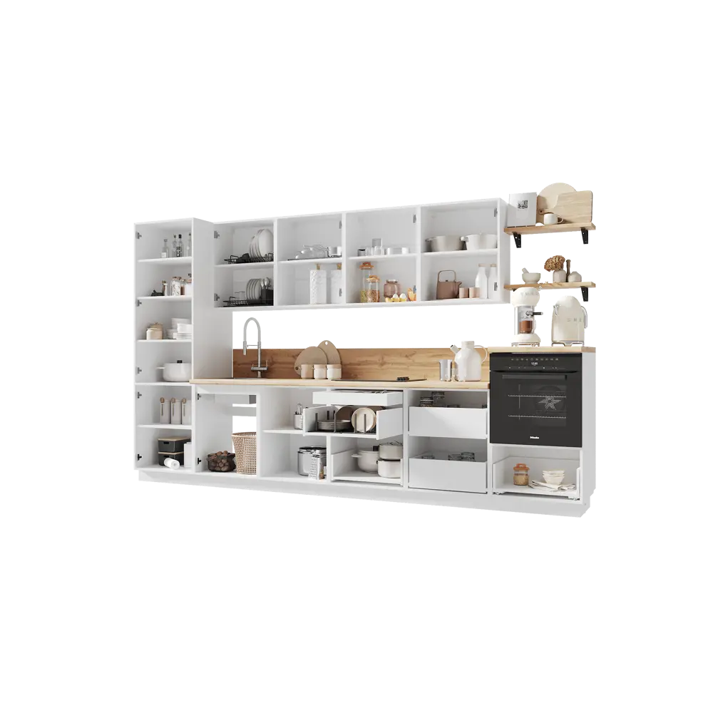 Фото 5 Кухонный гарнитур Лизет Арника 00-00286038а 360x240x60 см ЛДСП цвет коричневый