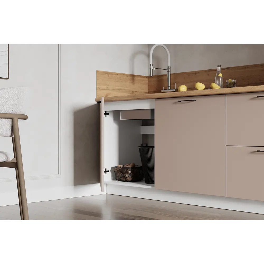 Фото 2 Кухонный гарнитур Лизет Арника 00-00286040а 360x240x60 см ЛДСП цвет коричневый