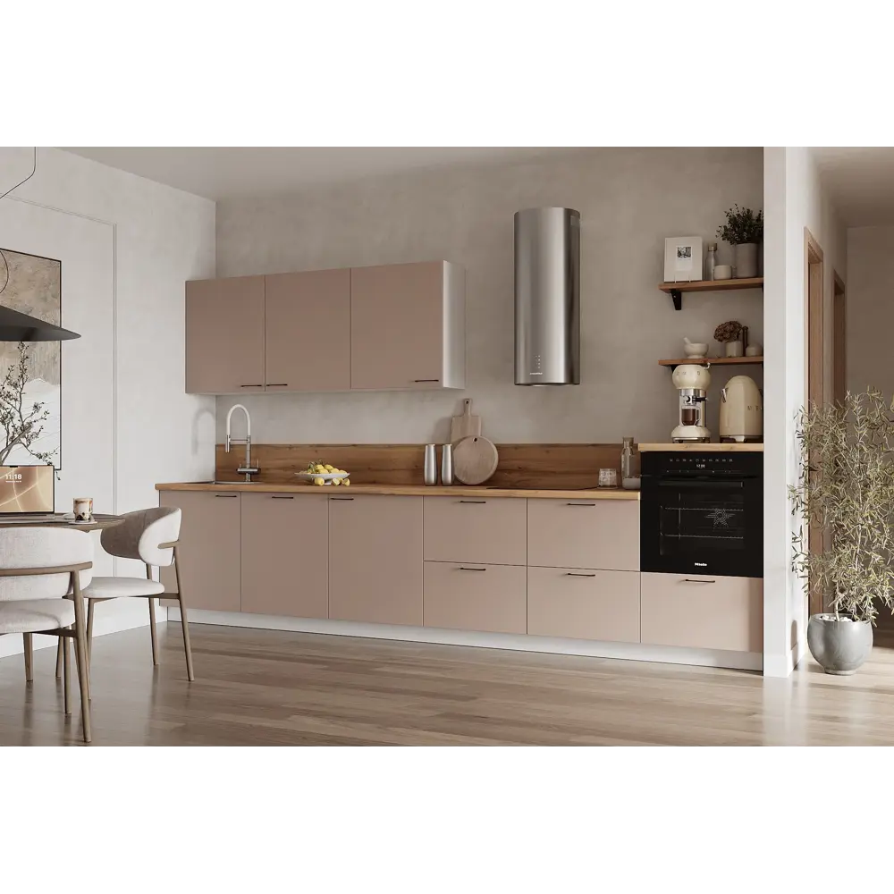 Фото Кухонный гарнитур Лизет Арника 00-00286030а 360x240x60 см ЛДСП цвет коричневый