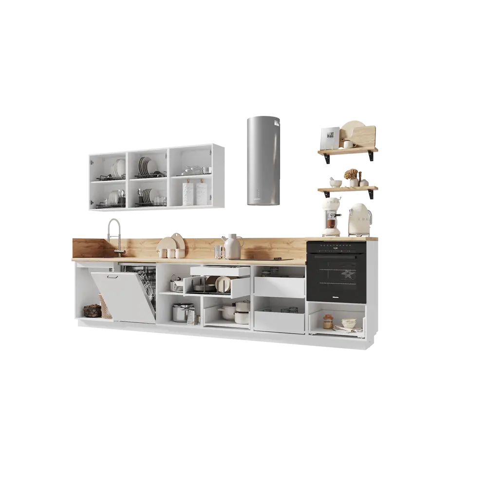 Фото 5 Кухонный гарнитур Лизет Арника 00-00286030а 360x240x60 см ЛДСП цвет коричневый