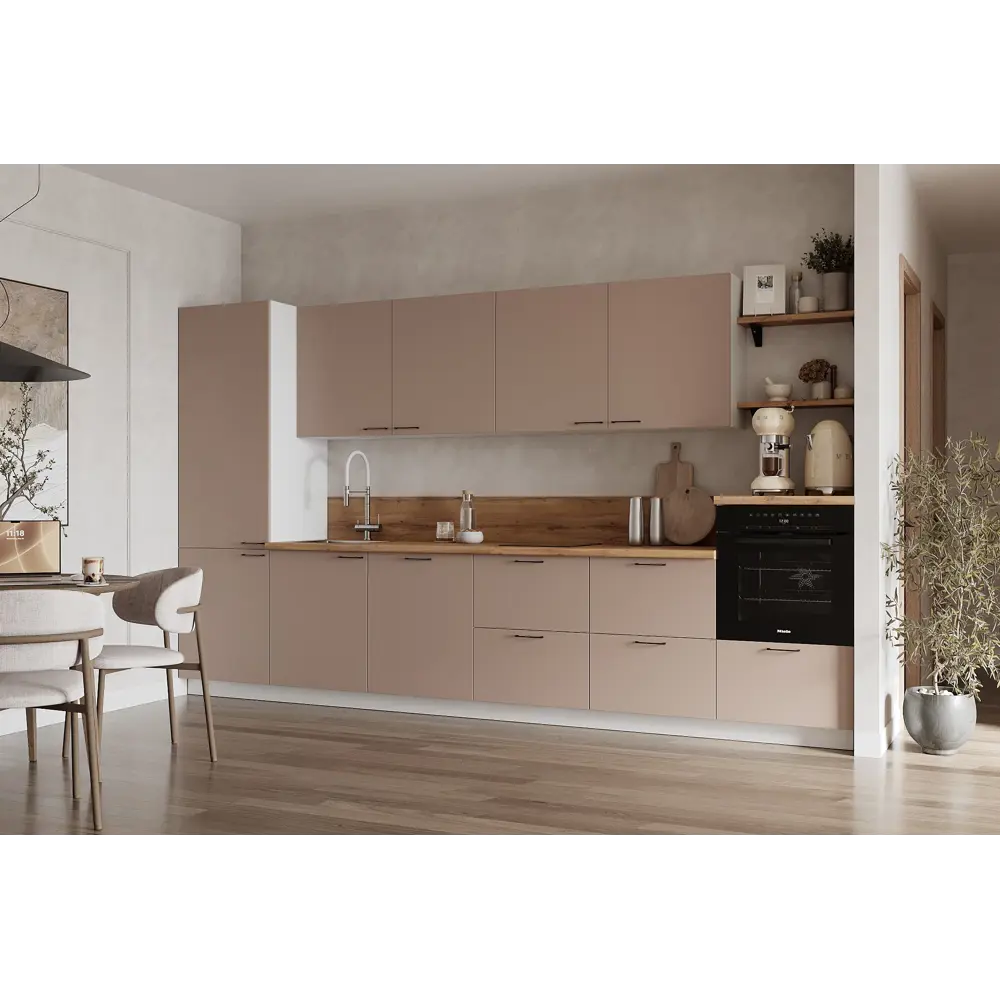 Фото Кухонный гарнитур Лизет Арника 00-00286035а 360x240x60 см ЛДСП цвет коричневый