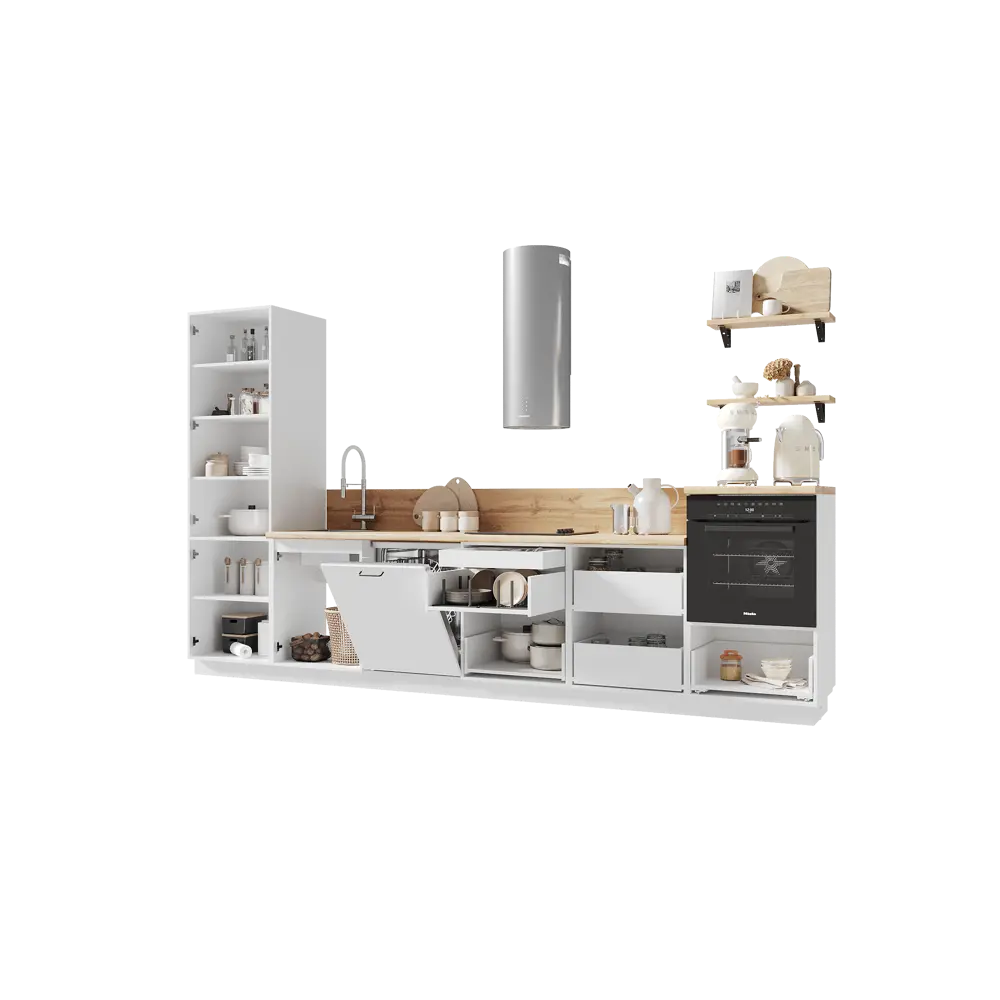 Фото 5 Кухонный гарнитур Лизет Арника 00-00286037а 360x240x60 см ЛДСП цвет коричневый