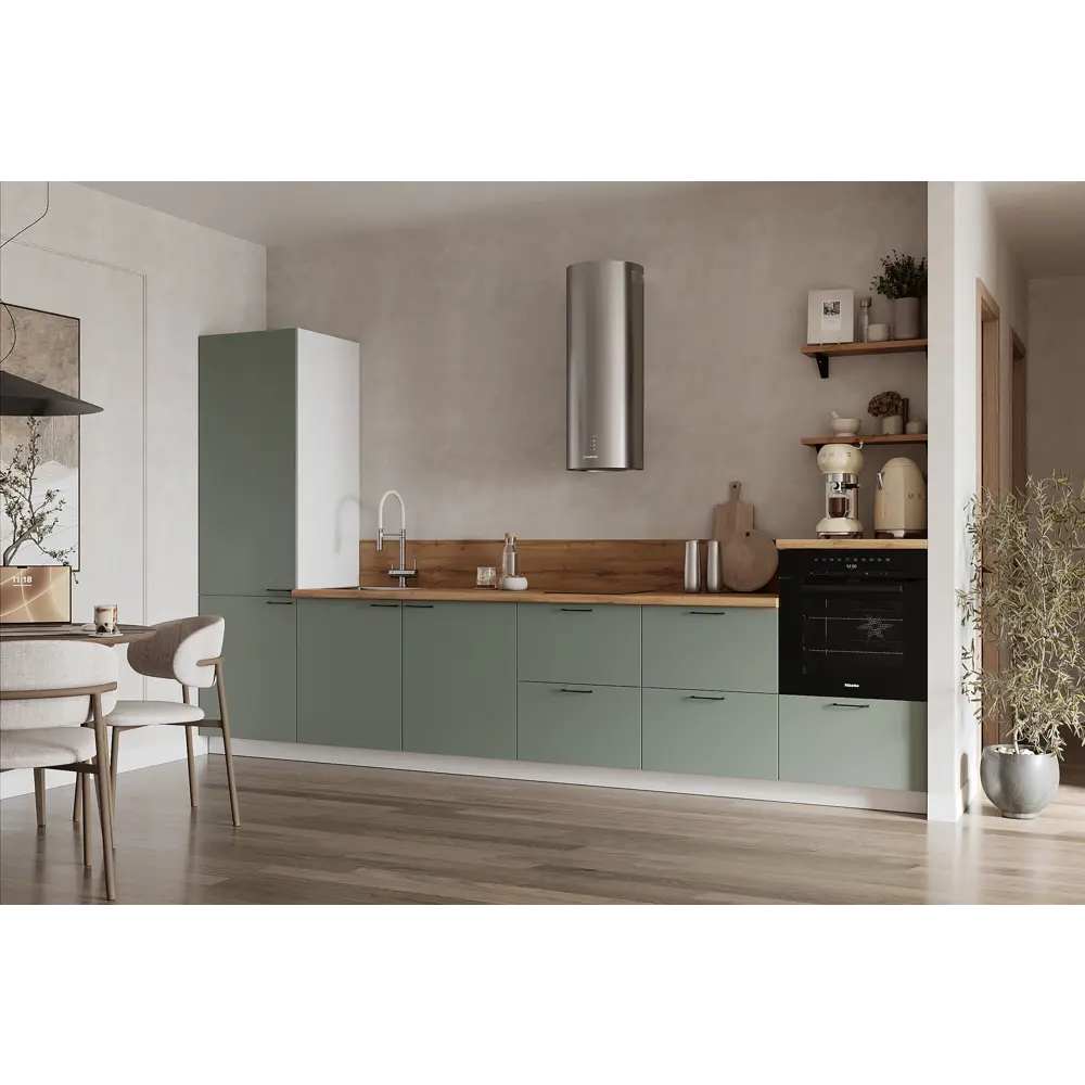Фото Кухонный гарнитур Лизет Арника 00-00286168а 360x240x60 см ЛДСП цвет зеленый