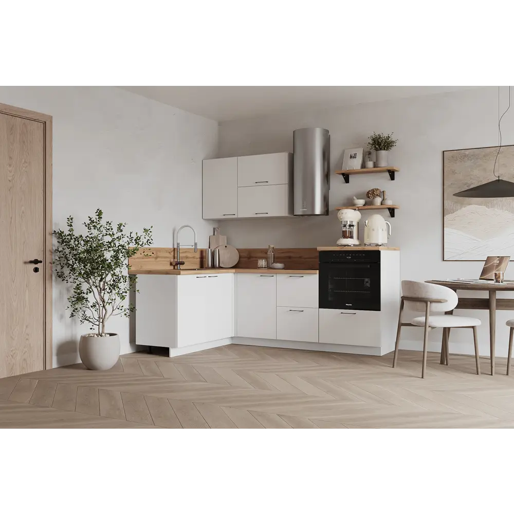 Фото Кухонный гарнитур Лизет Арника 00-00287821а 360x240x60 см ЛДСП цвет белый Фото Кухонный гарнитур Лизет Арника 00-00287821а 360x240x60 см ЛДСП цвет белый