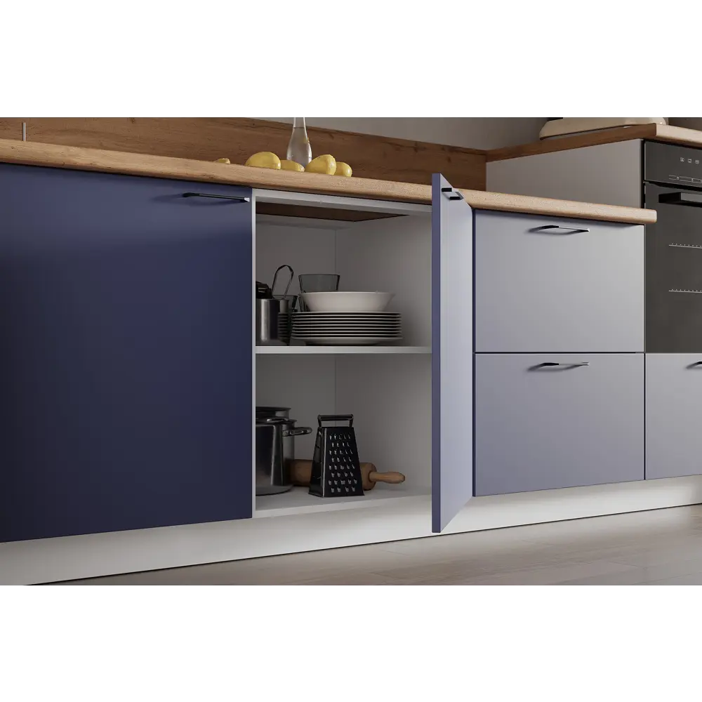 Фото 4 Кухонный гарнитур Лизет Арника 00-00287847а 360x240x60 см ЛДСП цвет синий