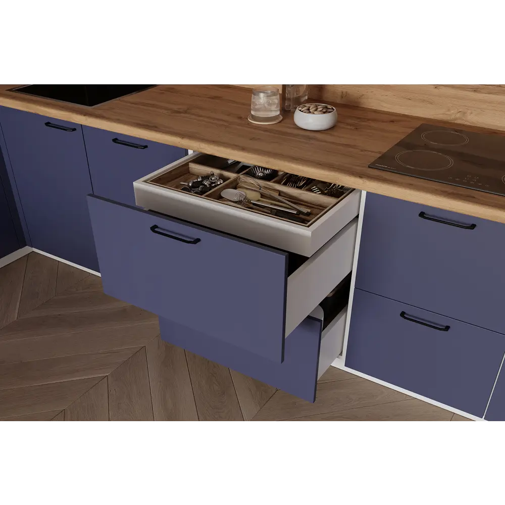 Фото 3 Кухонный гарнитур Лизет Арника 00-00287847а 360x240x60 см ЛДСП цвет синий