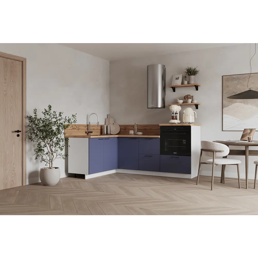 Фото Кухонный гарнитур Лизет Арника 00-00287848а 360x240x60 см ЛДСП цвет синий Фото Кухонный гарнитур Лизет Арника 00-00287848а 360x240x60 см ЛДСП цвет синий