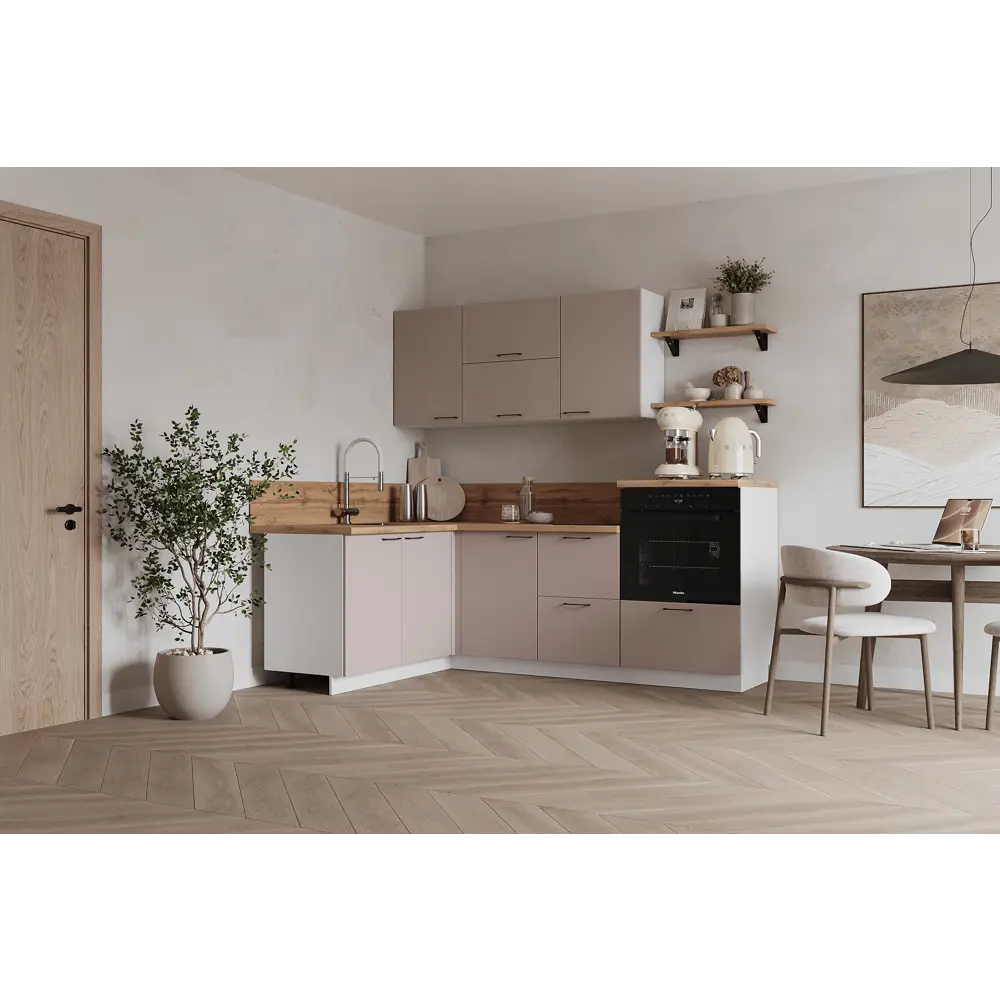 Фото Кухонный гарнитур Лизет Арника 00-00287898а 360x240x60 см ЛДСП цвет бежевый Фото Кухонный гарнитур Лизет Арника 00-00287898а 360x240x60 см ЛДСП цвет бежевый