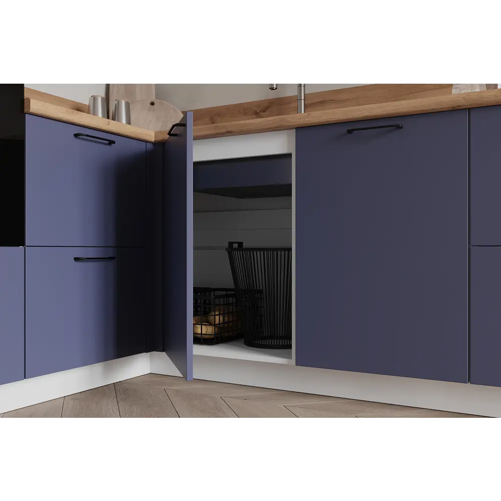 Фото 2 Кухонный гарнитур Лизет Арника 00-00287854а 390x240x60 см ЛДСП цвет синий