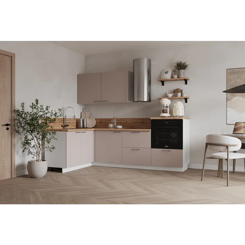 Фото Кухонный гарнитур Лизет Арника 00-00287881а 390x240x60 см ЛДСП цвет бежевый Фото Кухонный гарнитур Лизет Арника 00-00287881а 390x240x60 см ЛДСП цвет бежевый