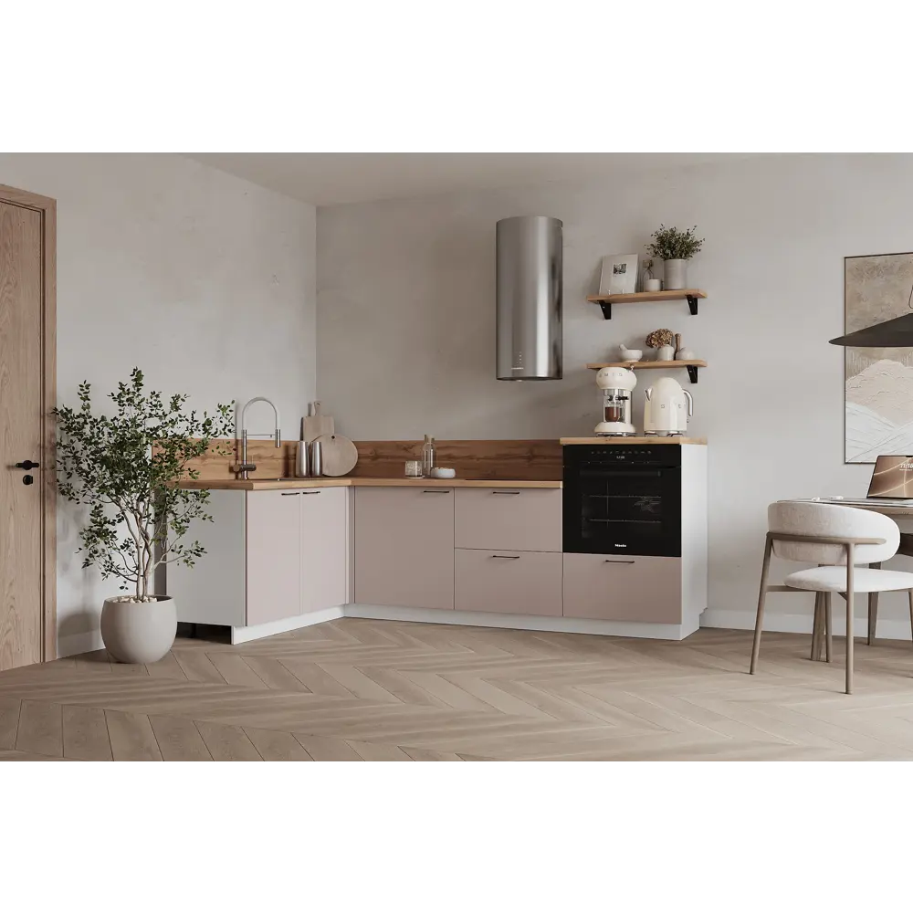 Фото Кухонный гарнитур Лизет Арника 00-00287882а 390x240x60 см ЛДСП цвет бежевый