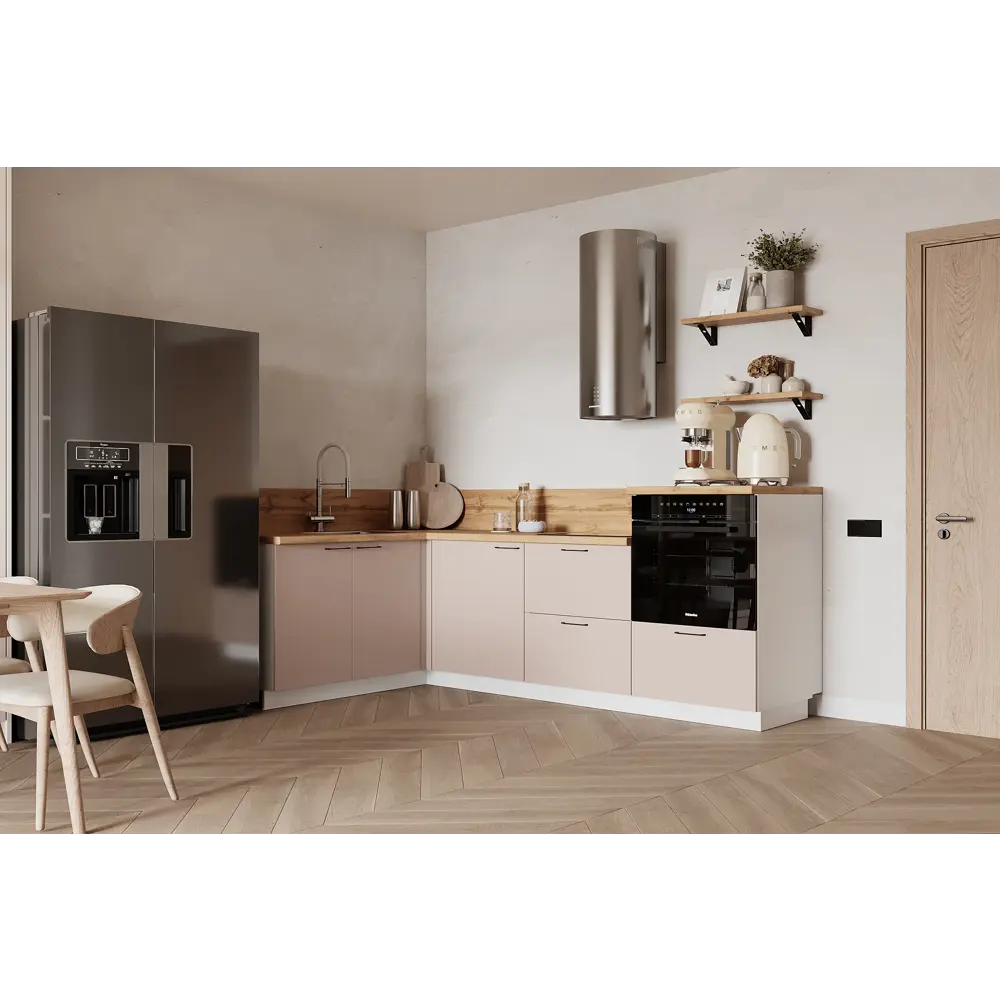 Фото Кухонный гарнитур Лизет Арника 00-00287752а 390x240x60 см ЛДСП цвет коричневый Фото Кухонный гарнитур Лизет Арника 00-00287752а 390x240x60 см ЛДСП цвет коричневый