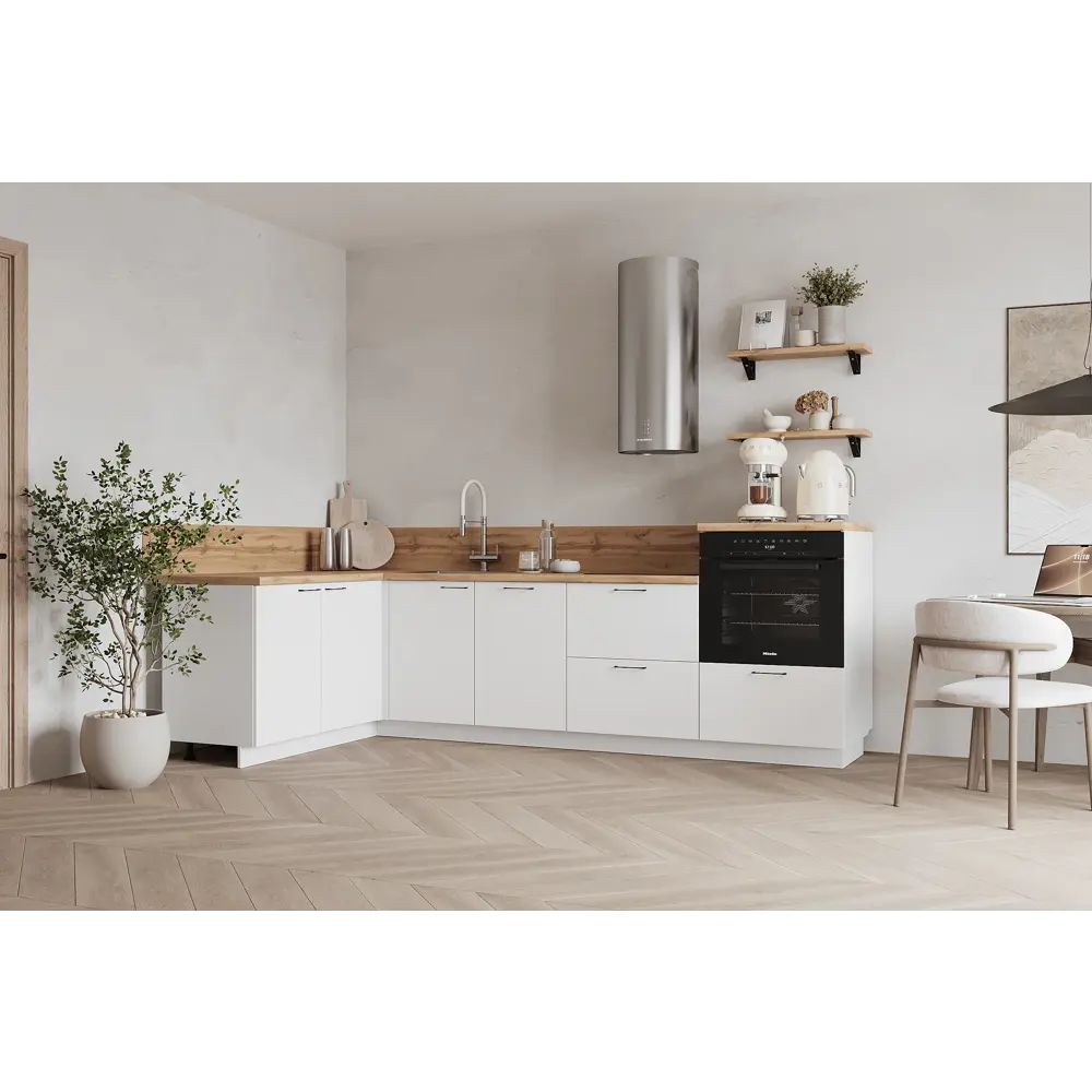 Фото Кухонный гарнитур Лизет Арника 00-00287833а 420x240x60 см ЛДСП цвет белый Фото Кухонный гарнитур Лизет Арника 00-00287833а 420x240x60 см ЛДСП цвет белый