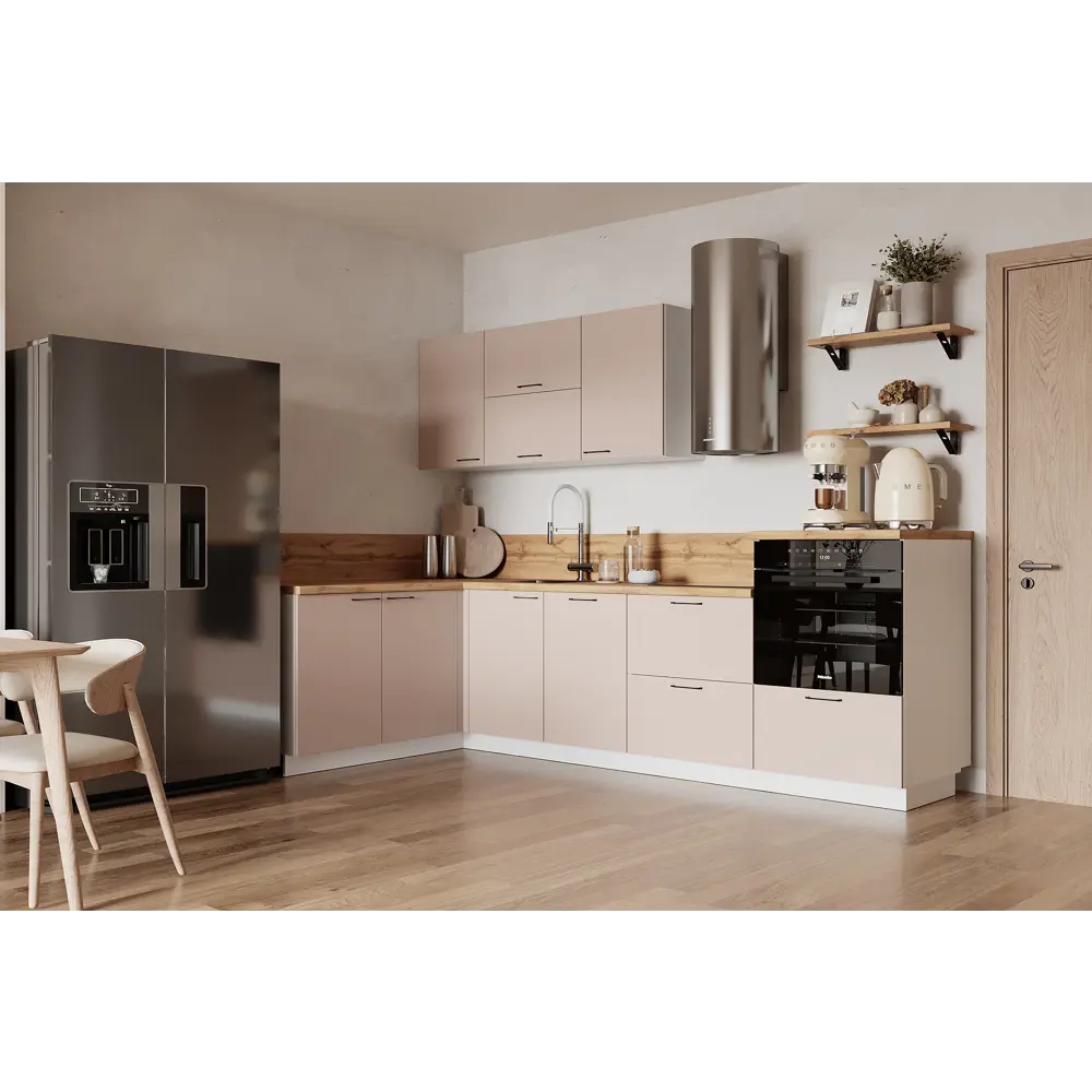 Фото Кухонный гарнитур Лизет Арника 00-00287754а 420x240x60 см ЛДСП цвет коричневый Фото Кухонный гарнитур Лизет Арника 00-00287754а 420x240x60 см ЛДСП цвет коричневый