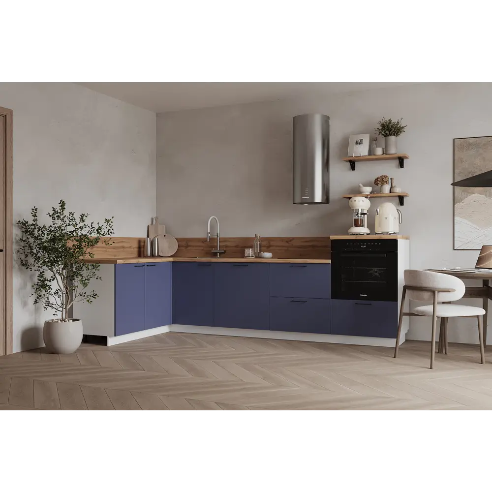 Фото Кухонный гарнитур Лизет Арника 00-00287862а 435x240x60 см ЛДСП цвет синий Фото Кухонный гарнитур Лизет Арника 00-00287862а 435x240x60 см ЛДСП цвет синий