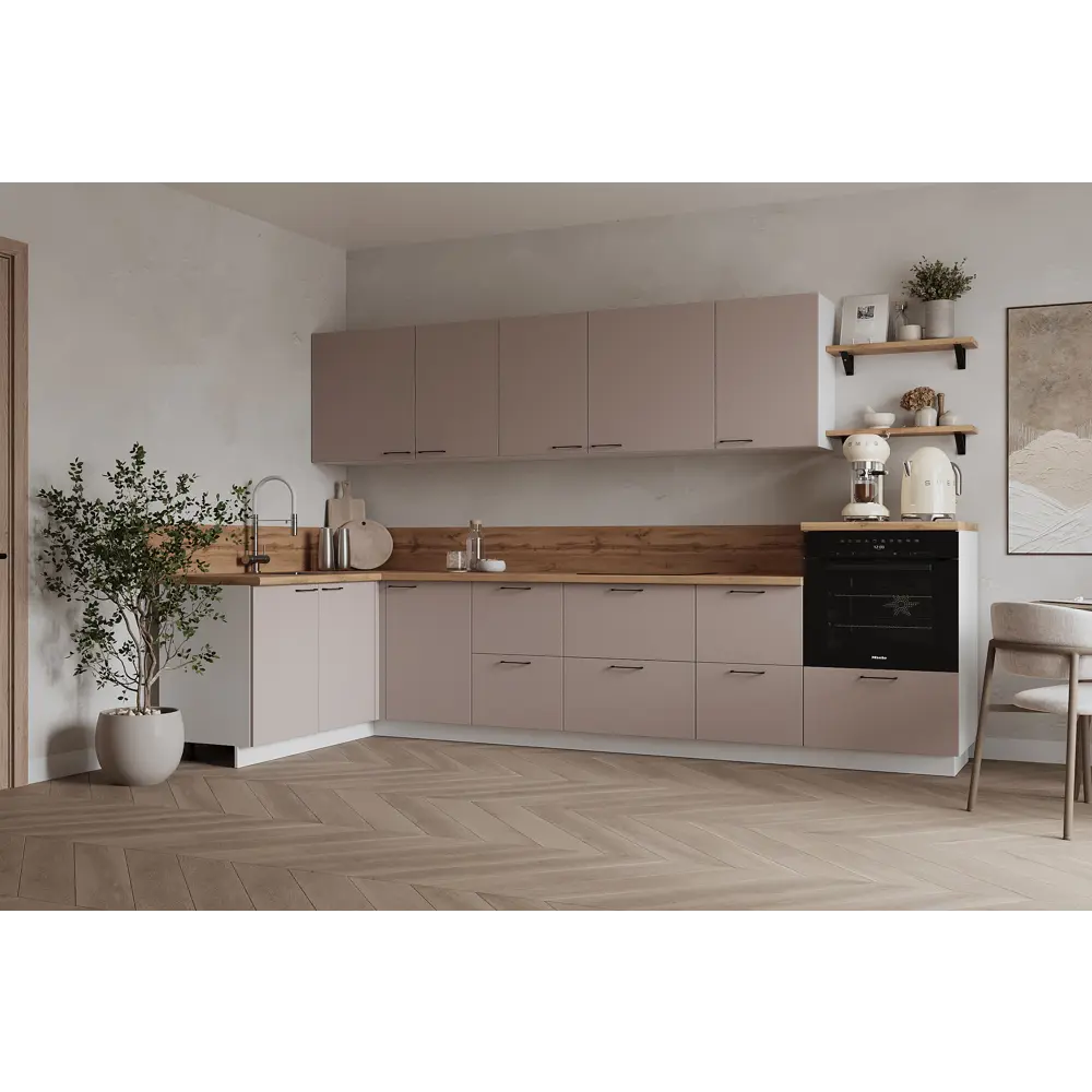 Фото Кухонный гарнитур Лизет Арника 00-00287892а 465x240x60 см ЛДСП цвет бежевый Фото Кухонный гарнитур Лизет Арника 00-00287892а 465x240x60 см ЛДСП цвет бежевый