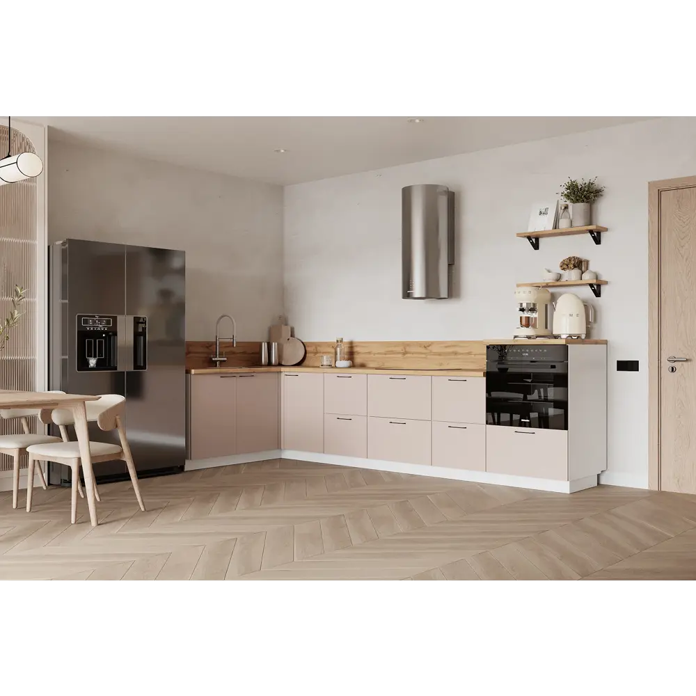 Фото Кухонный гарнитур Лизет Арника 00-00287764а 465x240x60 см ЛДСП цвет коричневый