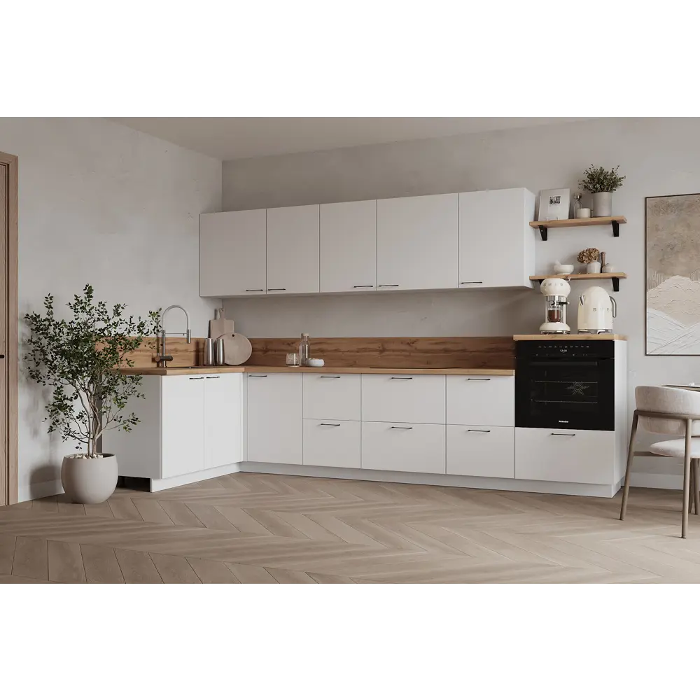 Фото Кухонный гарнитур Лизет Арника 00-00287840а 465x240x60 см ЛДСП цвет белый Фото Кухонный гарнитур Лизет Арника 00-00287840а 465x240x60 см ЛДСП цвет белый