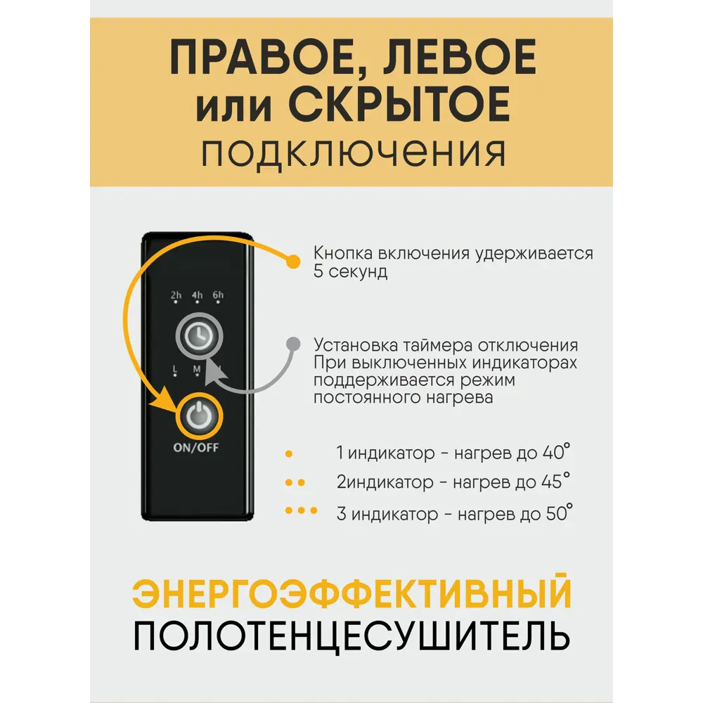 Фото 5 Полотенцесушитель электрический Indigo Style 2 PRO 80x1200 мм 65 Вт с терморегулятором I-образный цвет графит