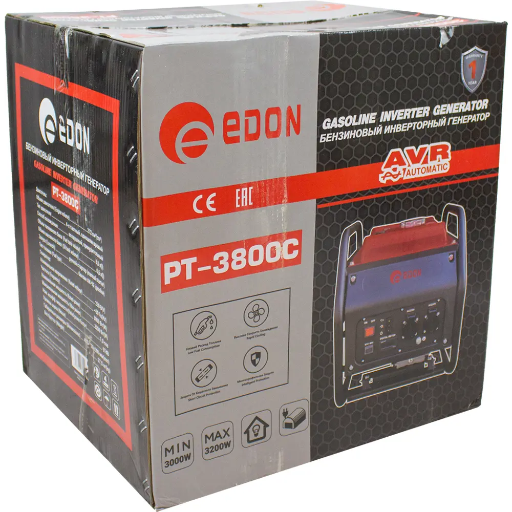 Фото 8 Генератор бензиновый Edon PT-3800C, 3.2 кВт