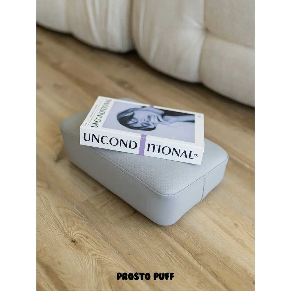 Фото 7 Пуф / подставка для ног искусственная кожа Monofix Марго №834 светло-серый 40x13 см