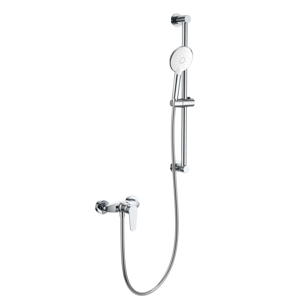 Фото Смеситель для душа BRAVAT F9809940CP-B-SW с душевой стойкой однорычажный цвет хром