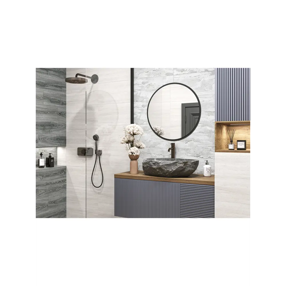 Фото Керамогранит Alma ceramica Ferro GFA3060FER07R 30x60см цвет серый Фото Керамогранит Alma ceramica Ferro GFA3060FER07R 30x60см цвет серый