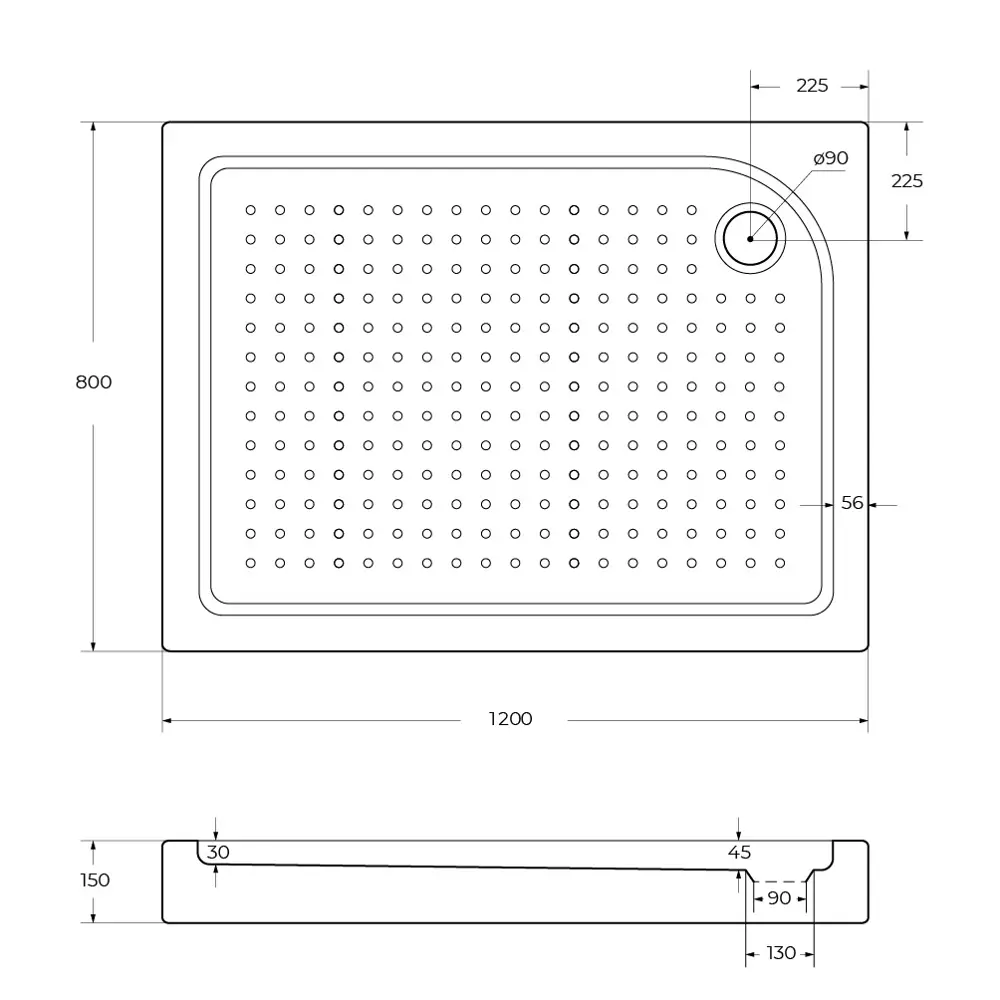 Фото 7 Душевой поддон Belbagno TRAY-BB-AH-120/80-15-W-R прямоугольный акрил 80x120см