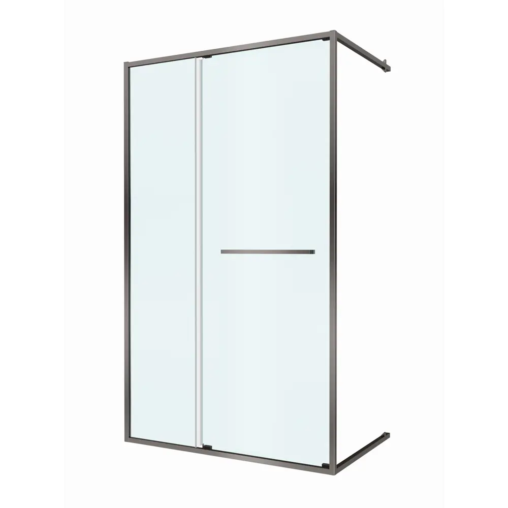 Фото 4 Душевая дверь Cezares LUX-B-FS-11-100-C-GM 100см раздвижная стекло прозрачное Фото 4 Душевая дверь Cezares LUX-B-FS-11-100-C-GM 100см раздвижная стекло прозрачное