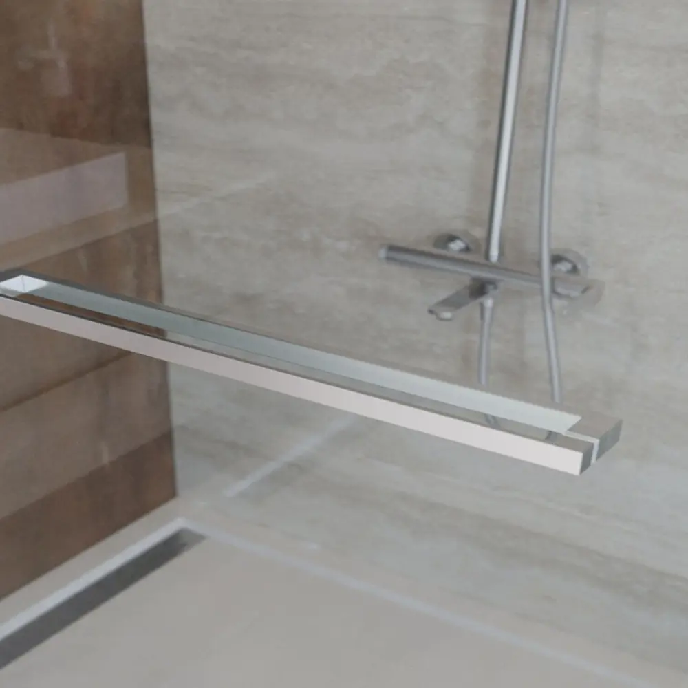 Фото 8 Душевой уголок Cezares LUX LUX-AH-FS-1-80/100-C-CR прямоугольная 80x100см хромированный профиль эффект стекла прозрачный