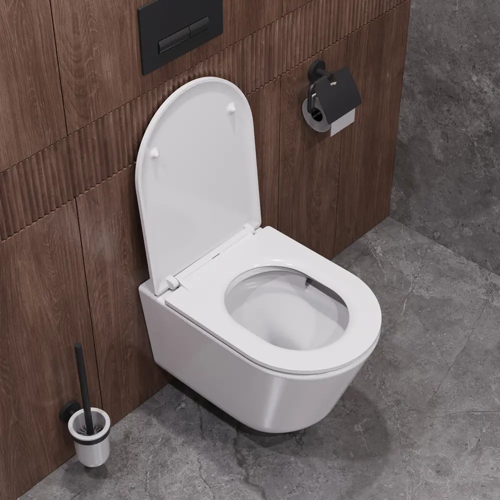 Фото 4 Унитаз подвесной Cezares CZR-3808-53-TH-TOR/SC безободковый с сиденьем микролифт