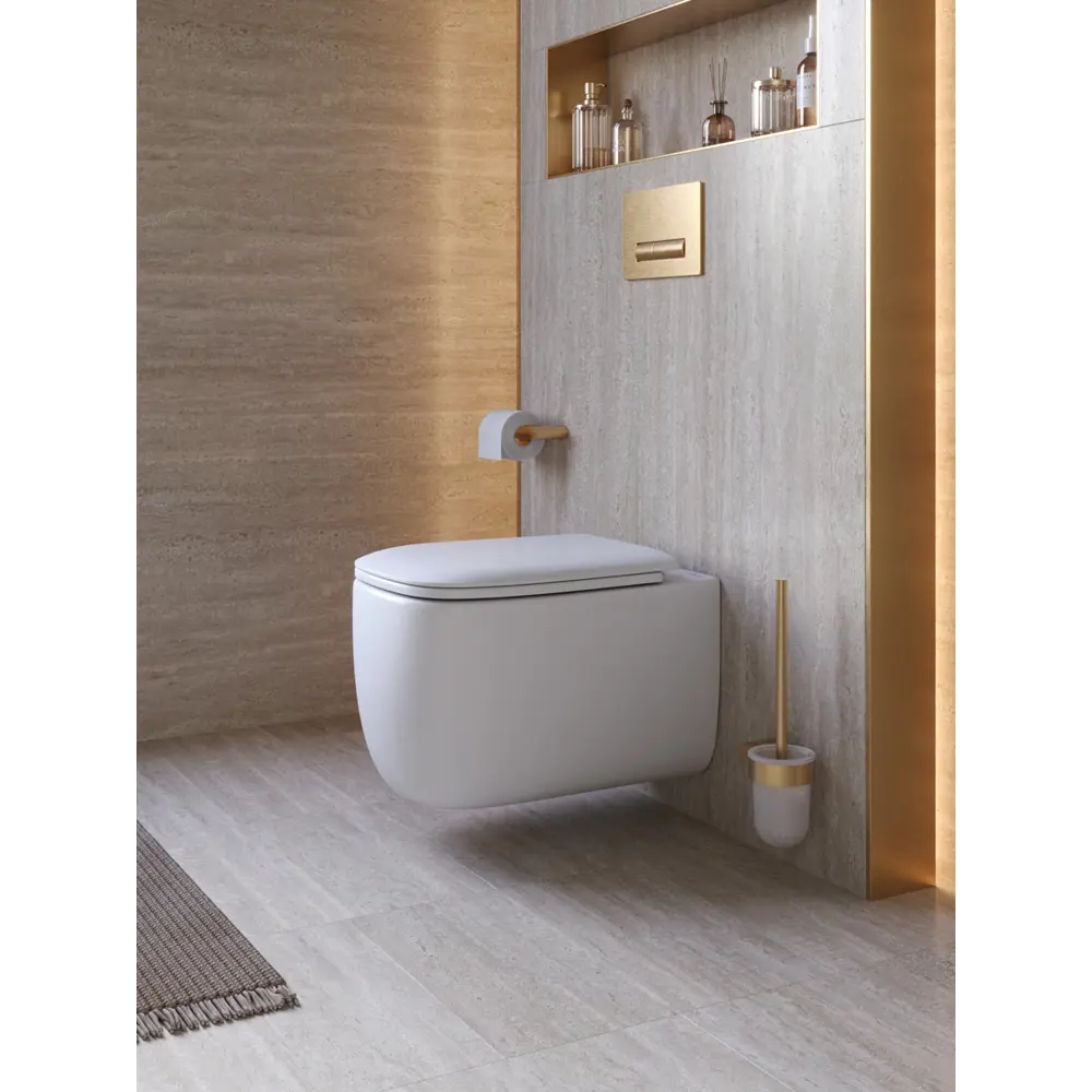 Фото 3 Унитаз подвесной Cezares CZR-380-TH-TOR/SC безободковый с сиденьем микролифт