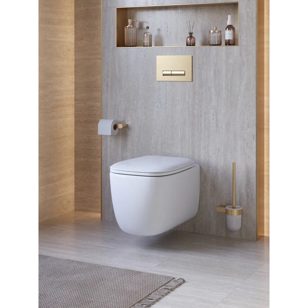 Фото Унитаз подвесной Cezares CZR-380-TH-TOR/SC безободковый с сиденьем микролифт