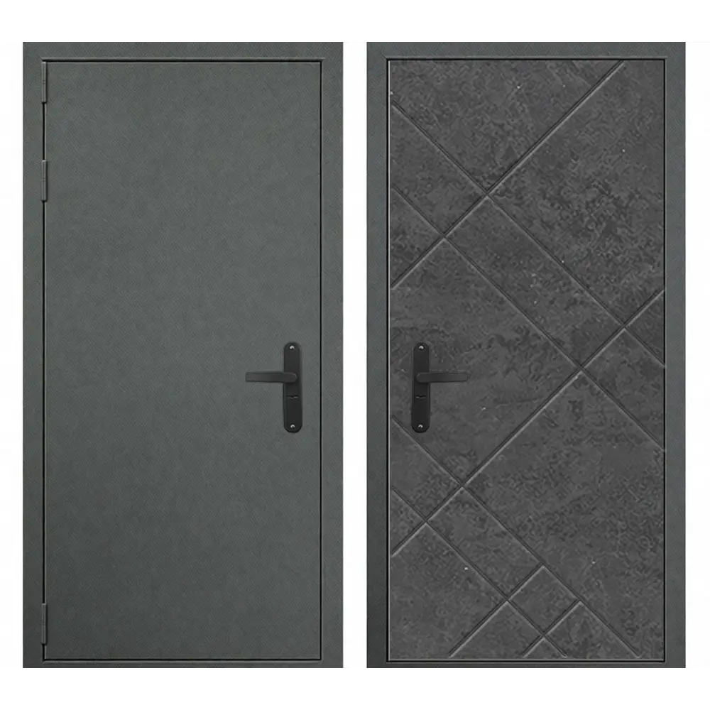 Фото Входная дверь Такт-тайм Термо Лайт 1 левый 190x85см цвет крокодил серый/камень серый