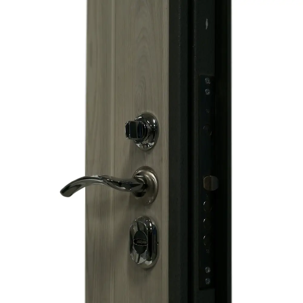 Фото 6 Входная дверь Такт-тайм Термо Лайт 3 левый 200x90см цвет антик серый/лиственница сибиу с зеркалом