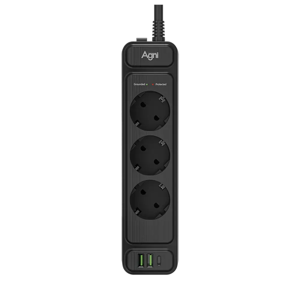 Фото Сетевой фильтр с защитой Agni TP-FS3U3E-PD-2m-black 3x1.5 2 м 3 розетки с заземлением 4000 Вт цвет черный Фото Сетевой фильтр с защитой Agni TP-FS3U3E-PD-2m-black 3x1.5 2 м 3 розетки с заземлением 4000 Вт цвет черный