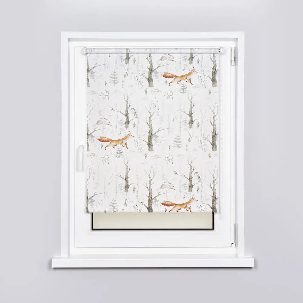 Фото 2 Рулонная штора Prakto Лесные друзья9403217839, 200x175см, цвет белый Фото 2 Рулонная штора Prakto Лесные друзья9403217839, 200x175см, цвет белый