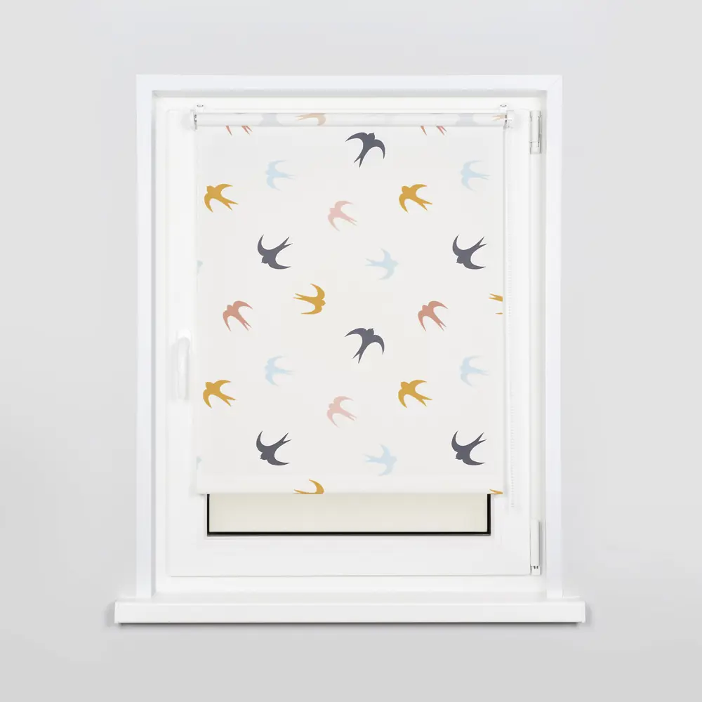 Фото 2 Рулонная штора Prakto PRINT 95x160 см цвет синий/белый/желтый