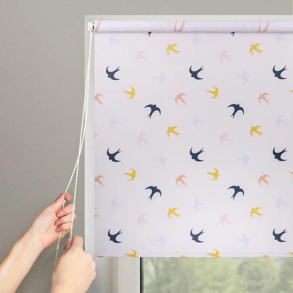 Фото 4 Рулонная штора Prakto PRINT 200x175 см цвет синий/белый/желтый Фото 4 Рулонная штора Prakto PRINT 200x175 см цвет синий/белый/желтый