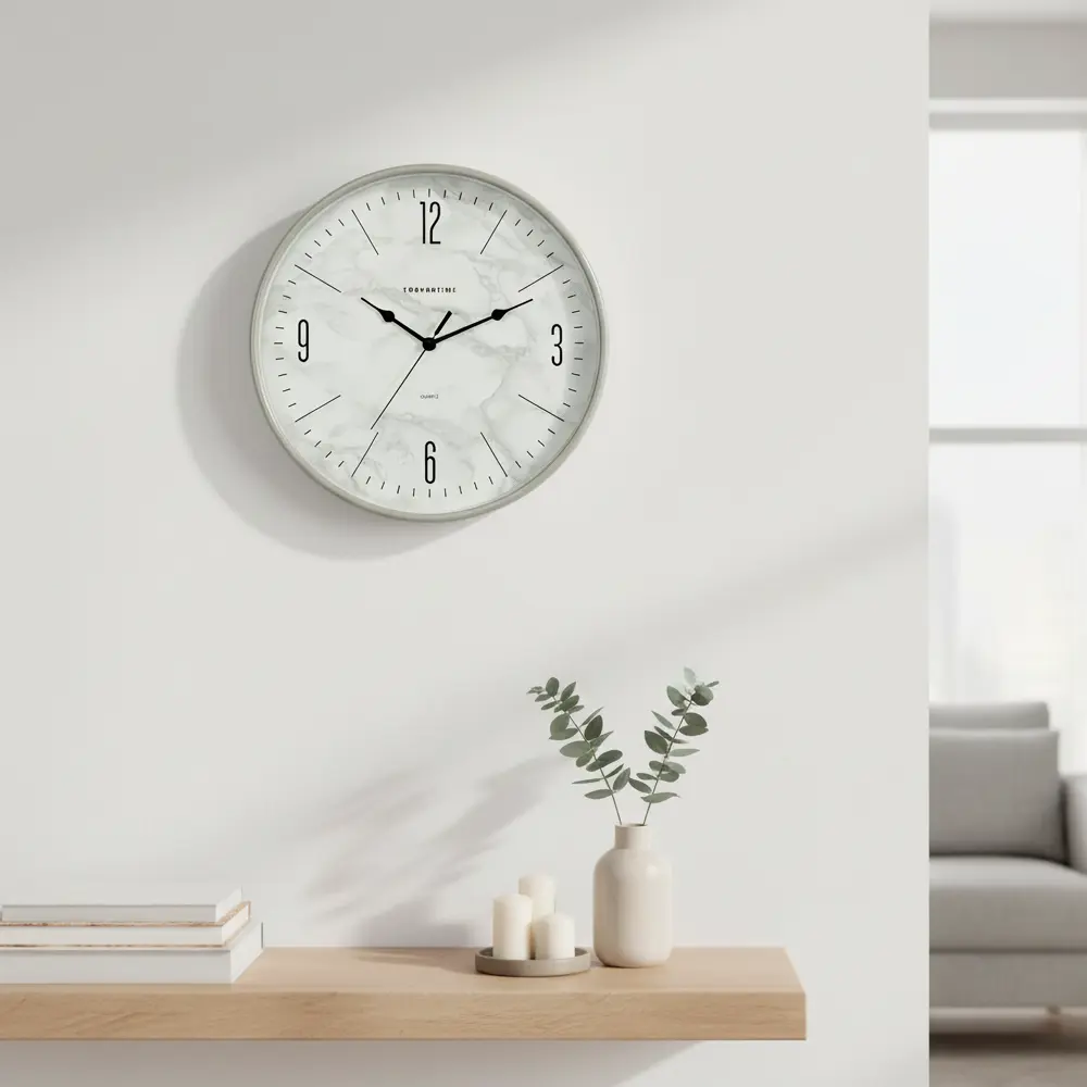 Фото 5 Часы настенные Troykatime «Мрамор» ø30 см Фото 5 Часы настенные Troykatime «Мрамор» ø30 см