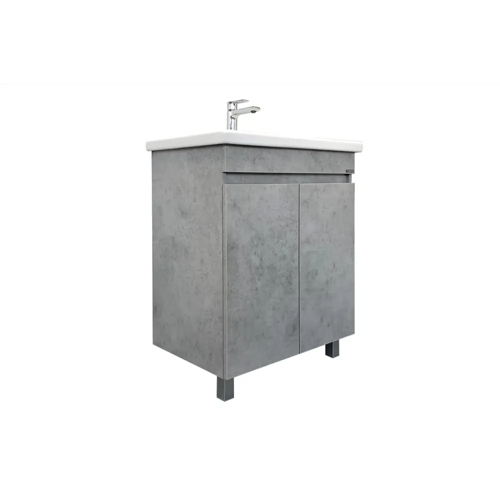 Фото Тумба Comforty Осло-70НД бетон светлый, с раковиной Фото Тумба Comforty Осло-70НД бетон светлый, с раковиной