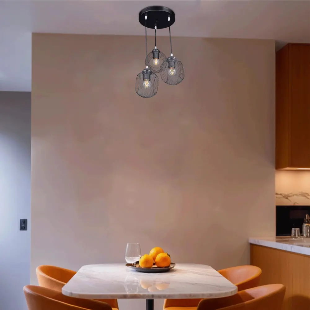 Фото 10 Светильник подвесной Эйр РС21386 3 лампы 10 м² цвет черный Фото 10 Светильник подвесной Эйр РС21386 3 лампы 10 м² цвет черный