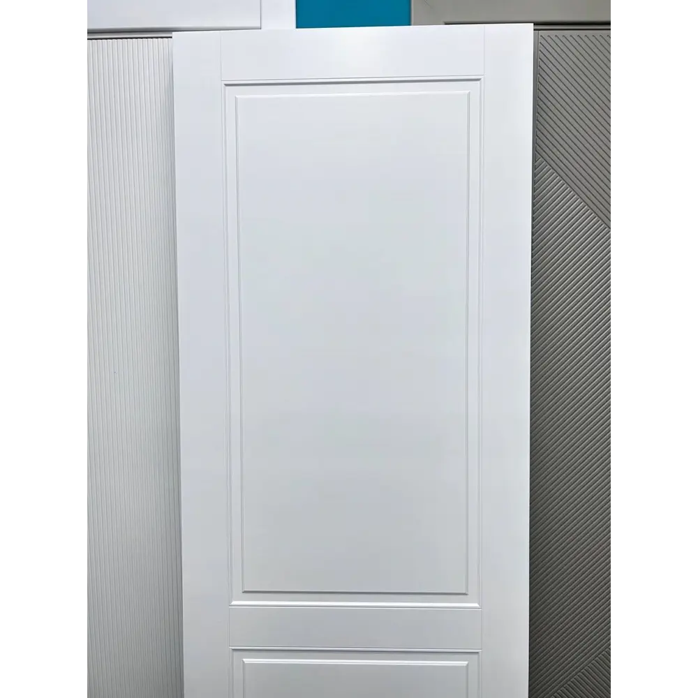 Фото 4 Комплект межкомнатной двери Wanmark Скай-2 глухая 190x60см эмаль белый с коробом и наличниками