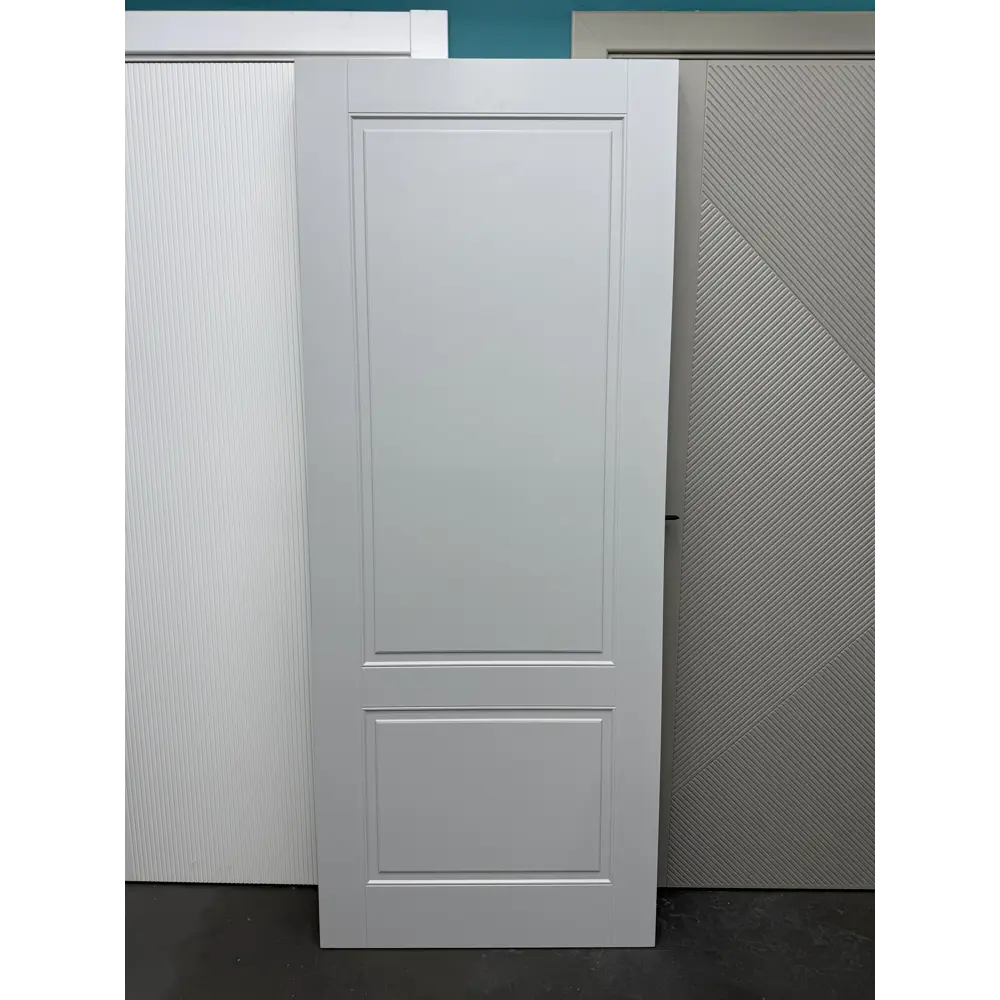 Фото 3 Комплект межкомнатной двери Wanmark Скай-2 глухая 200x70см эмаль RAL 7047 с коробом и наличниками Фото 3 Комплект межкомнатной двери Wanmark Скай-2 глухая 200x70см эмаль RAL 7047 с коробом и наличниками