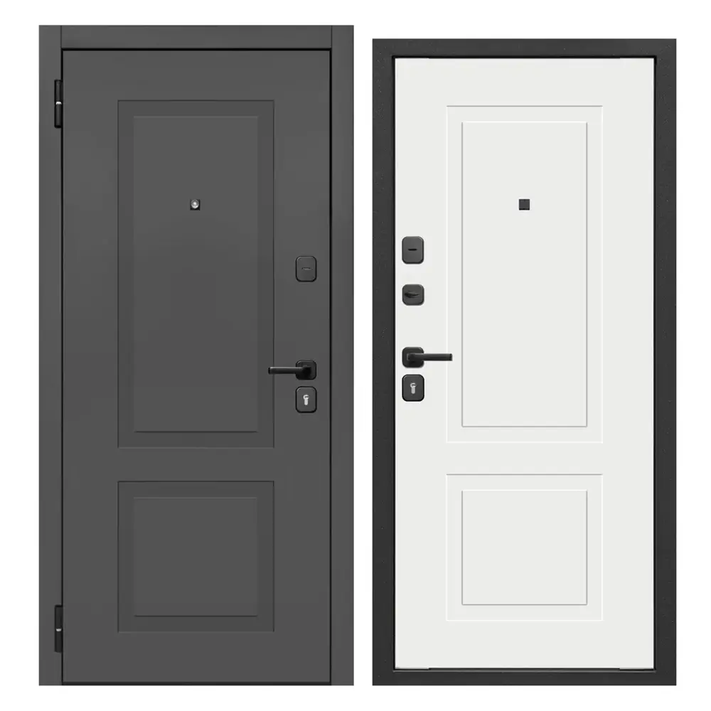 Фото Входная дверь Superlock SL-8 левый 205x96см цвет графит/эмалит белый