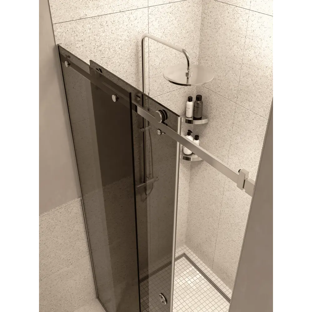 Фото 5 Душевая перегородка H.A.G Vision 1500 Grey CP 150x200см хромированный профиль закалённое стекло 8мм Фото 5 Душевая перегородка H.A.G Vision 1500 Grey CP 150x200см хромированный профиль закалённое стекло 8мм