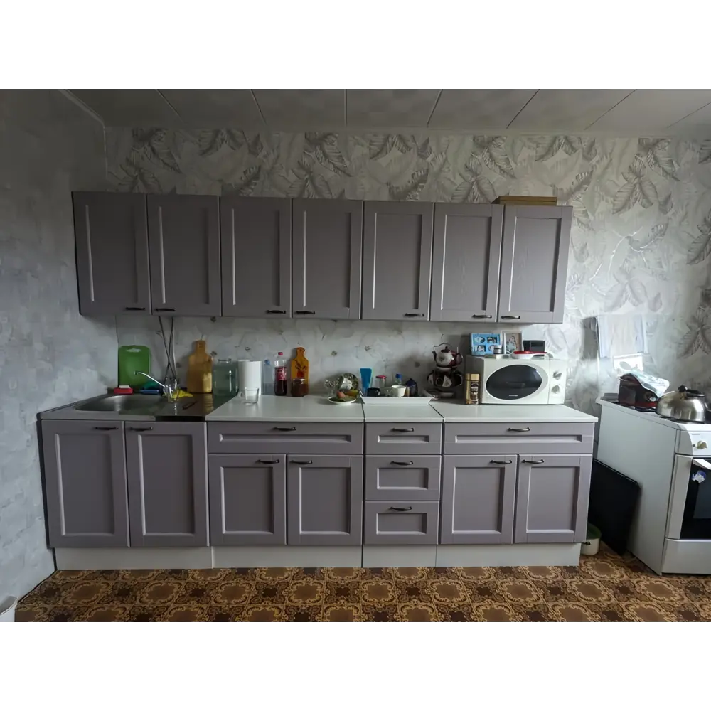 Фото 3 Навесной шкаф Нева 30x67x30 см фасад МДФ цвет лаванда Фото 3 Навесной шкаф Нева 30x67x30 см фасад МДФ цвет лаванда